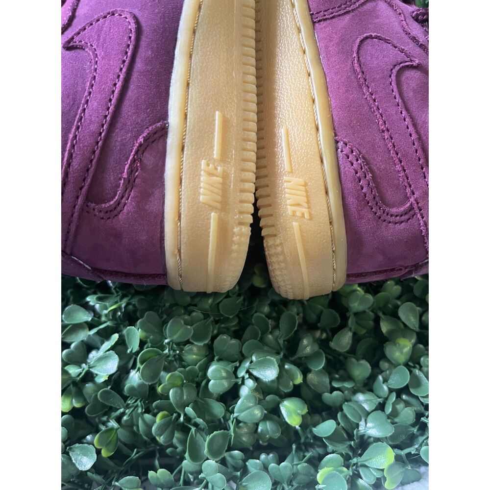 9c Nike Burgundy Suede High Top Air Force One AF1 with Gum Bottom
